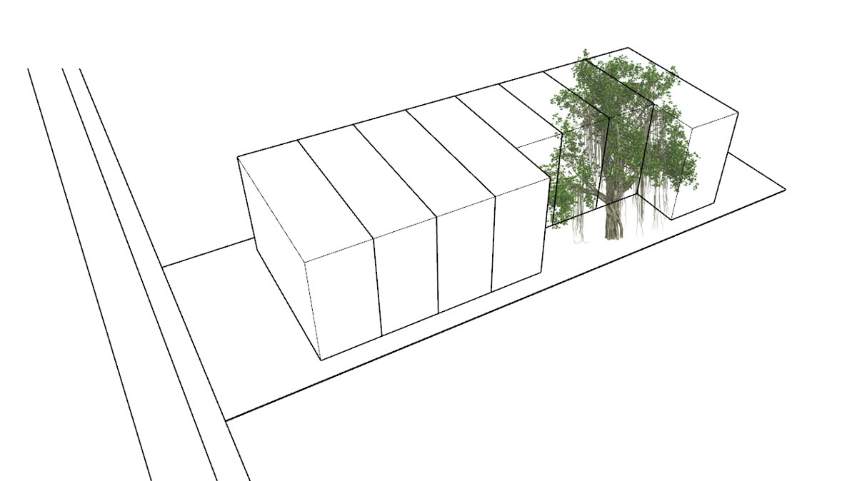 Entra el árbol. Una copa al fondo, y el dibujo pasa a tener algo que sortear.